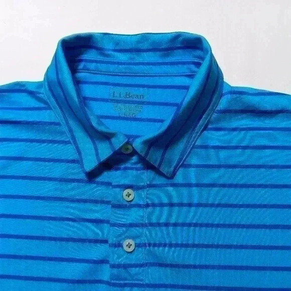 Llbean short sleeve  Performance polo shirt. Size Men's L Reg. - Picture 3 of 6
